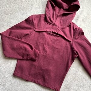 Fashion Nova Cut Out Crop Hoodie